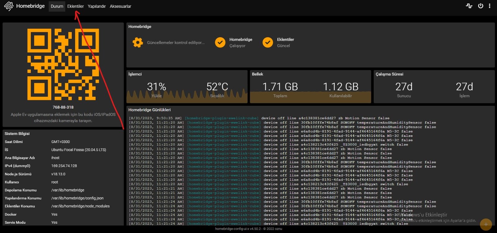 iHost Homekit Kurulumu