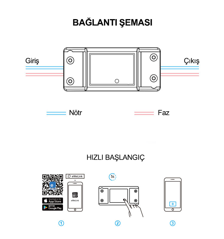 Sonoff Basic R2 Akıllı Röle Kurulumu