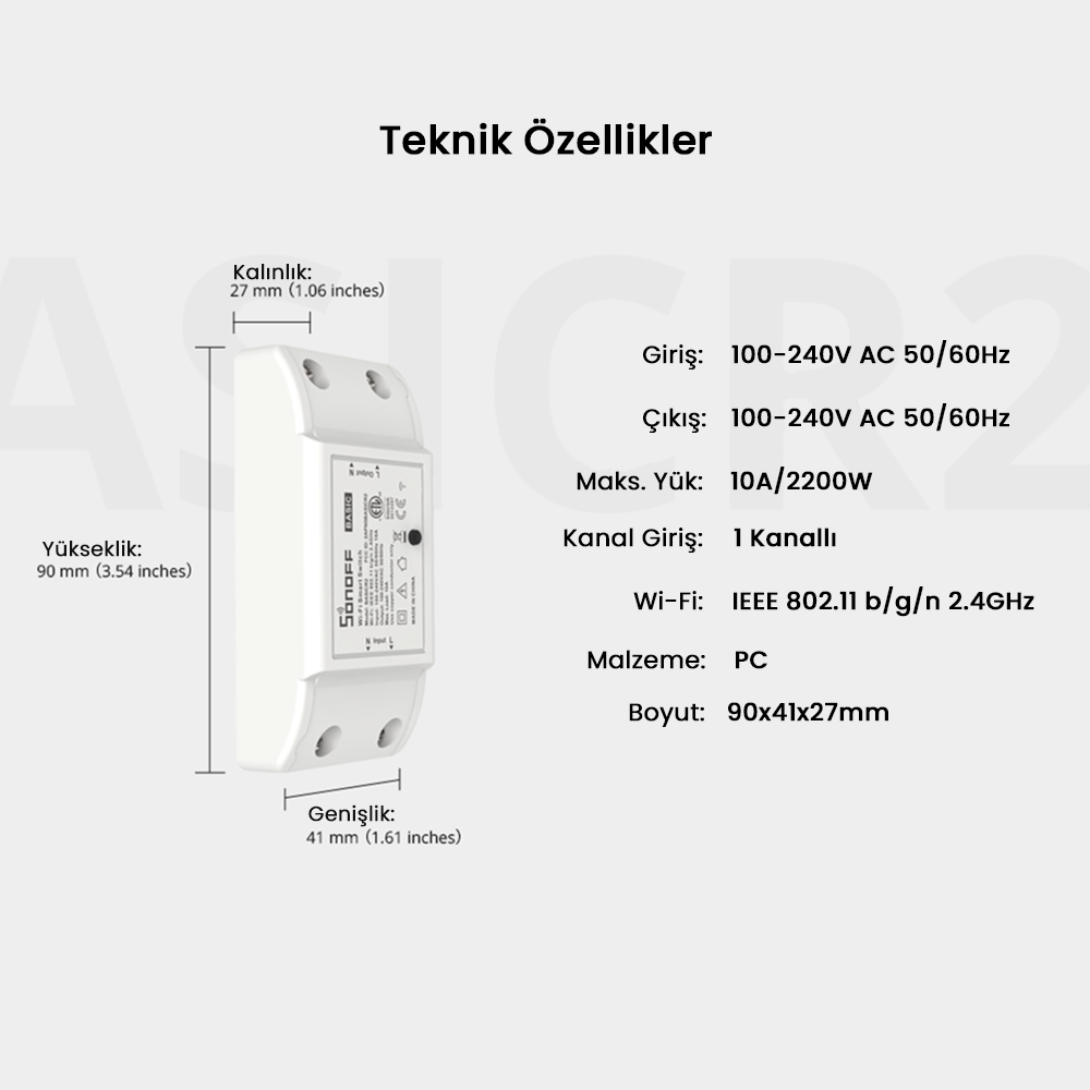 SONOFF Basic R2 Akıllı Röle