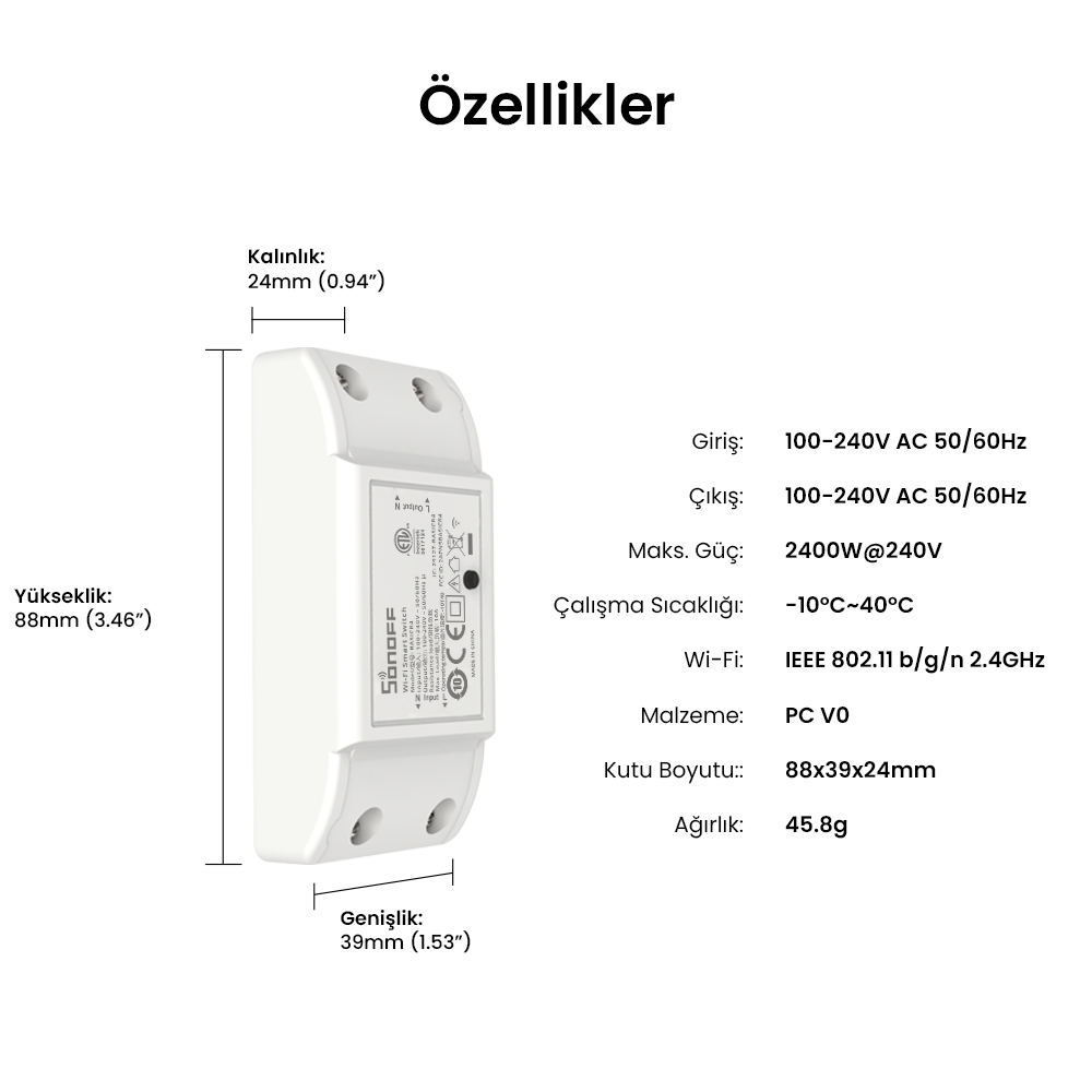 Sonoff Basic R4 Akıllı Röle