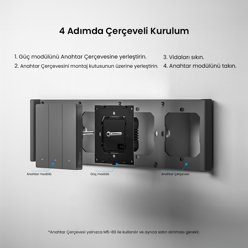 M5-1C-80 Akıllı Duvar Anahtarı