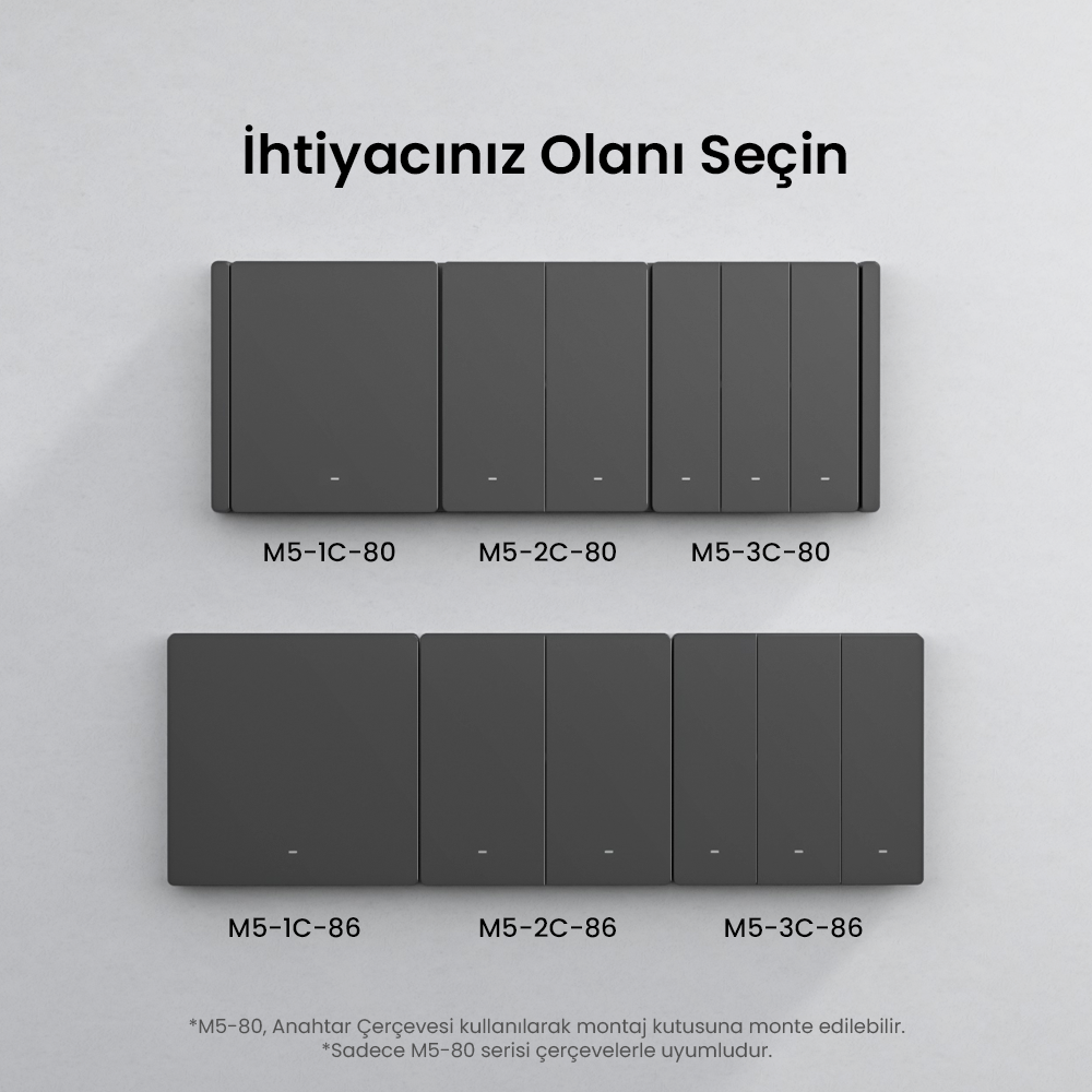 M5-2C-80 Akıllı Duvar Anahtarı