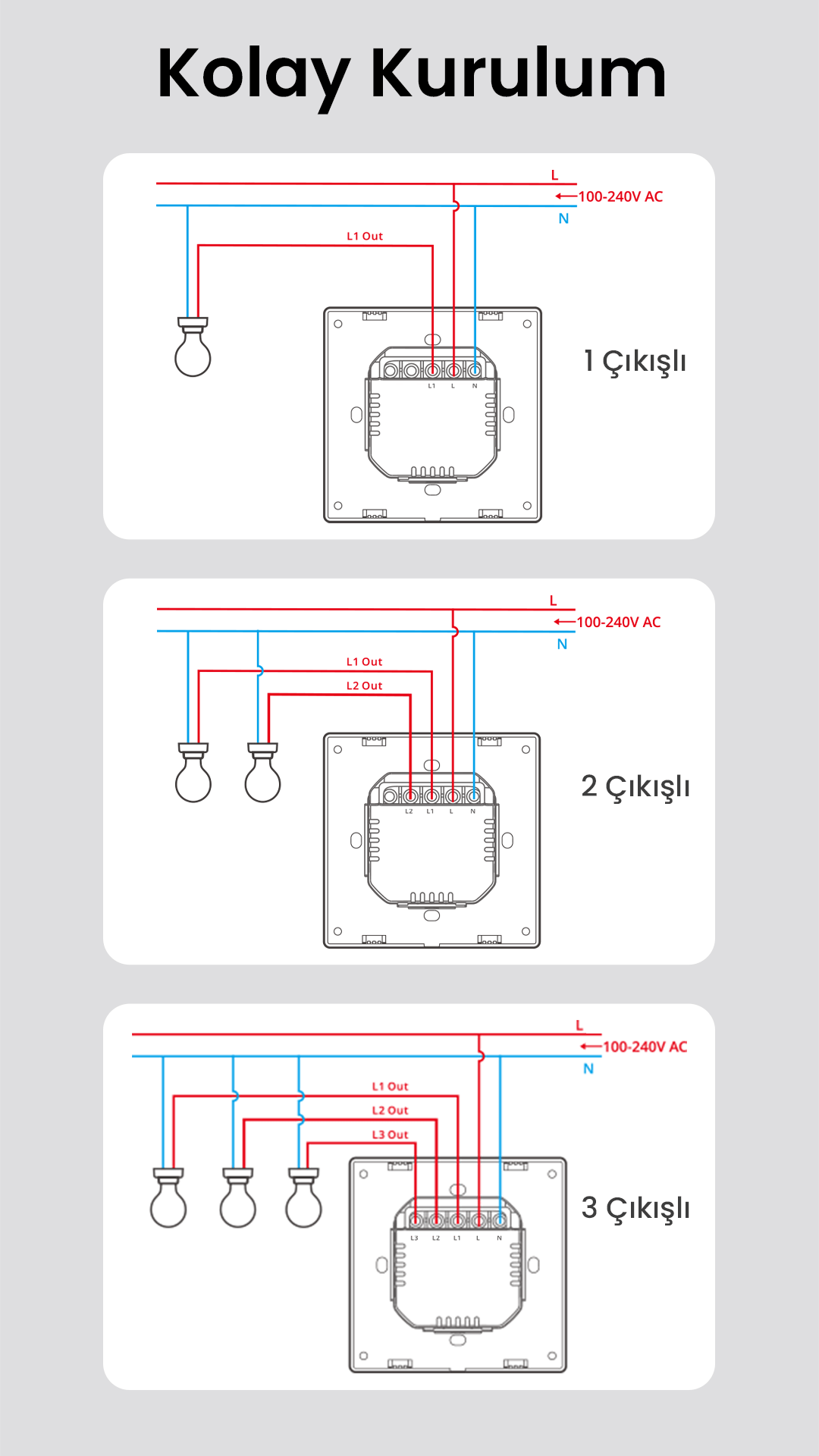 M5-2C-80W Beyaz Akıllı Duvar Anahtarı