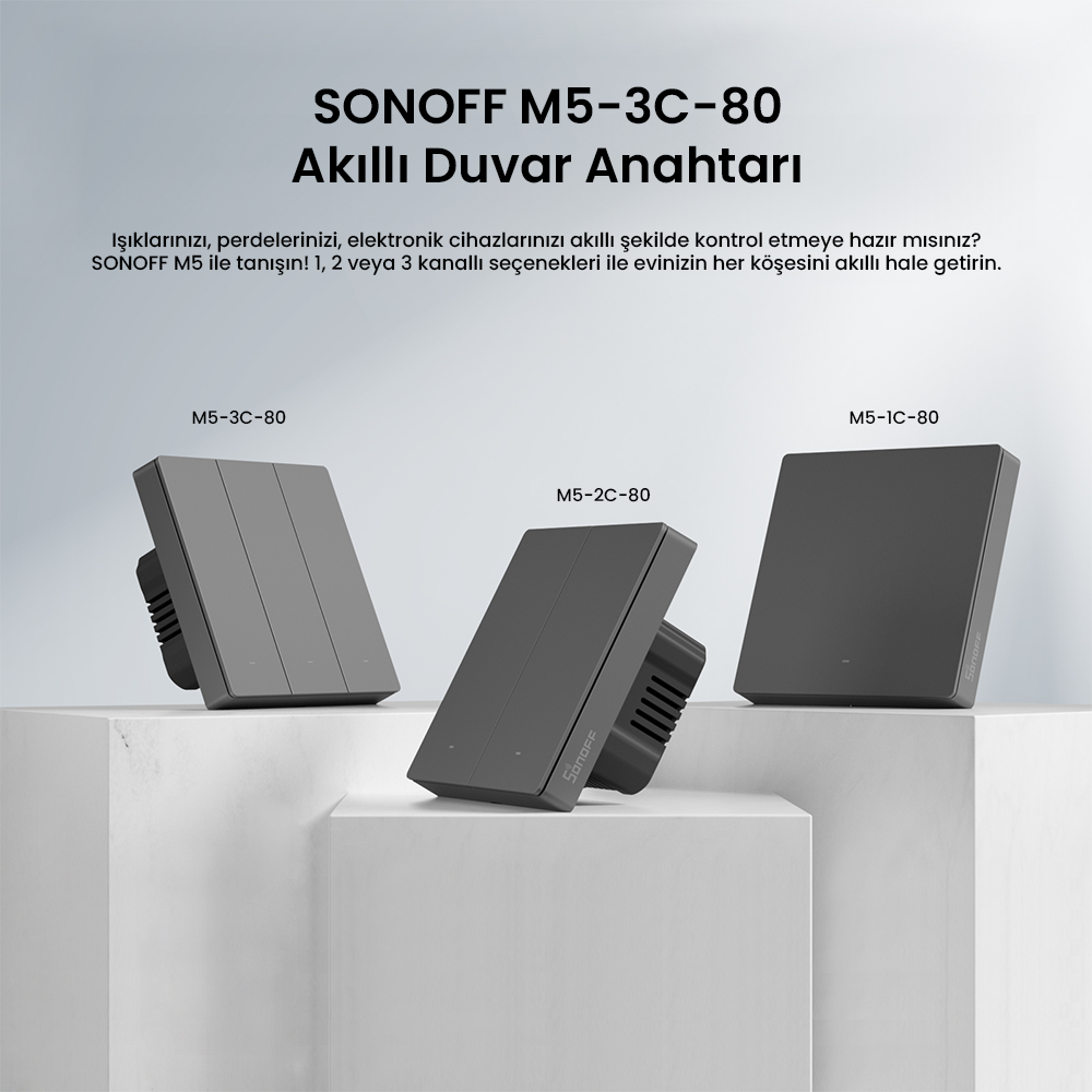 M5-3C-80 Akıllı Duvar Anahtarı