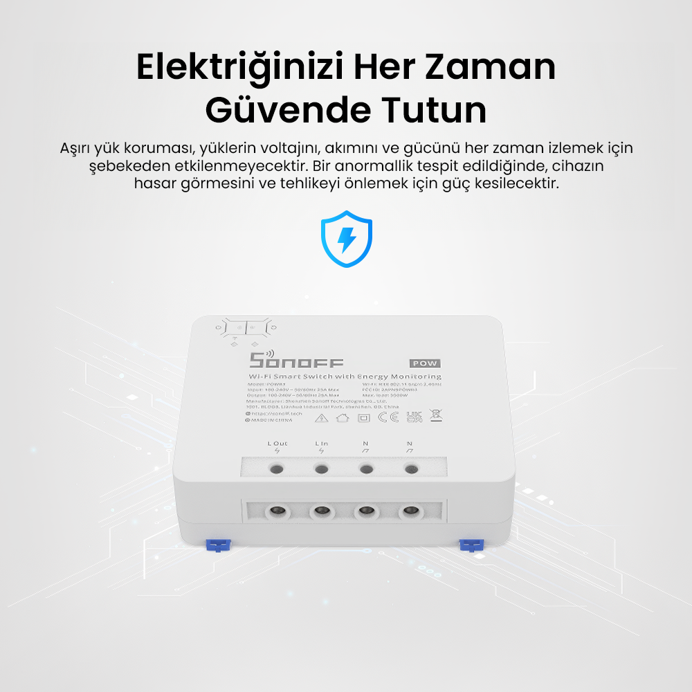 Pow R3 25AH Akıllı Enerji Ölçer