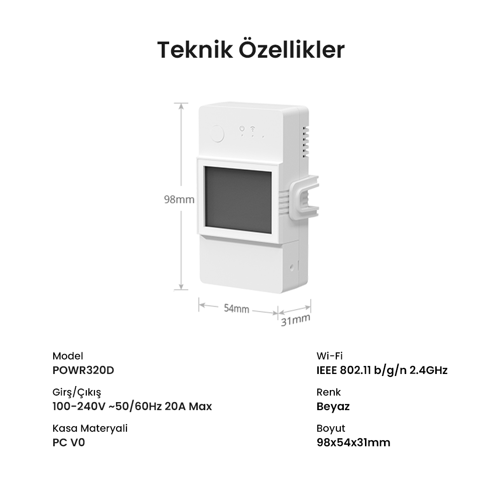 Pow R3 Elite 20AH Akıllı Enerji Ölçer