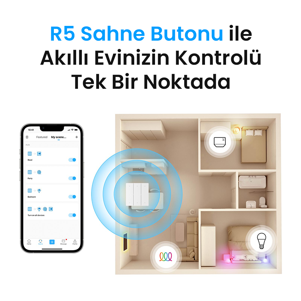 R5 Akıllı Sahne Butonu Beyaz