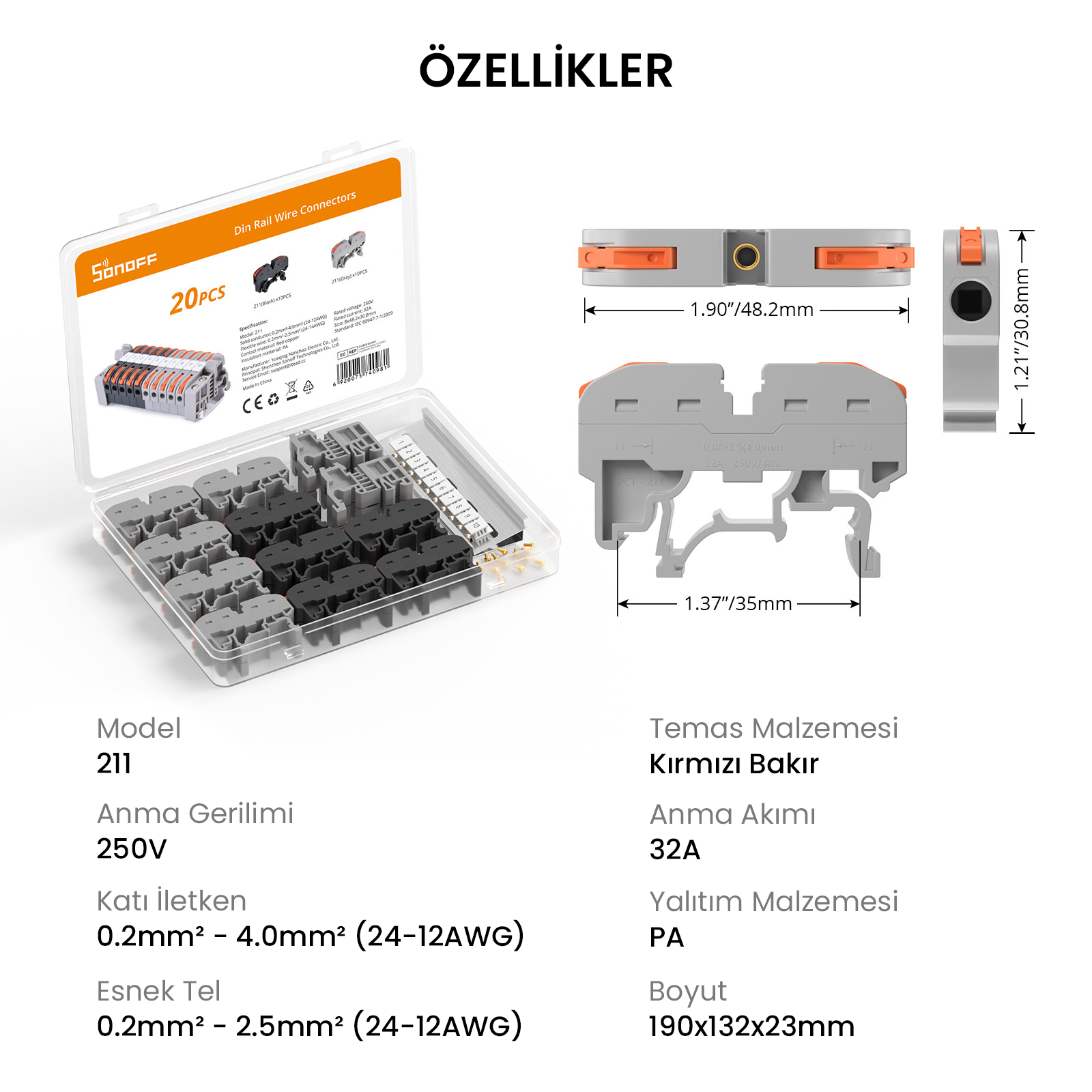 SONOFF 211 Kablo Birleştirici Klemens