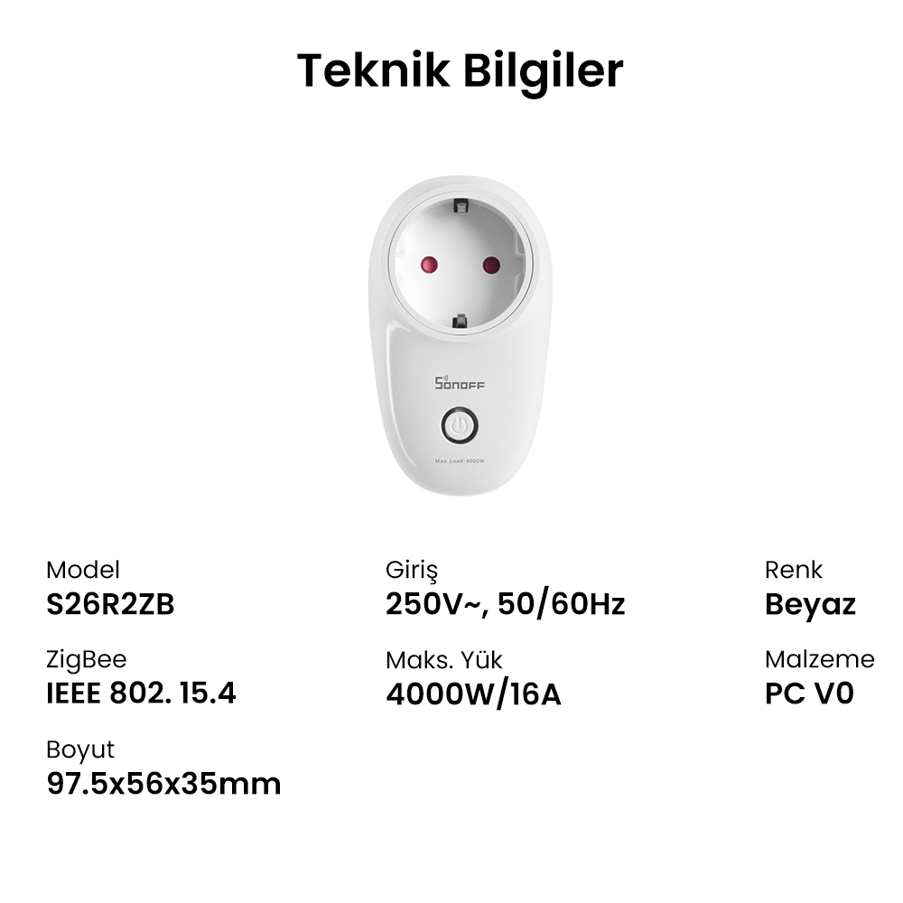 S26 R2 ZigBee Akıllı Priz