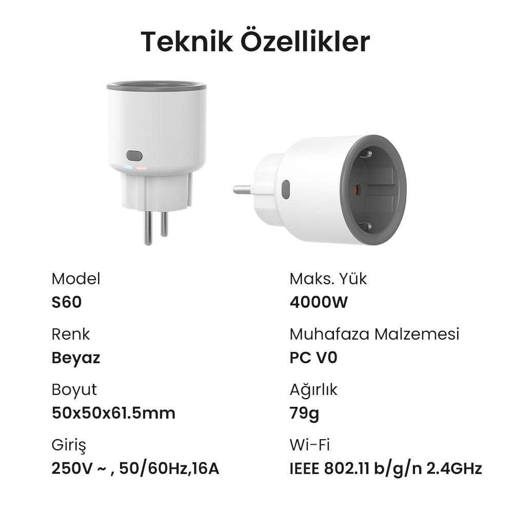 SONOFF S60 Akıllı Priz