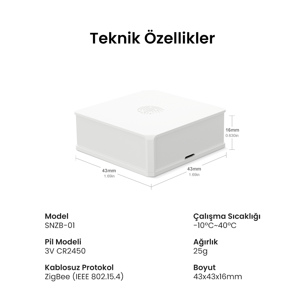 SNZB-01 Kablosuz ZigBee Buton