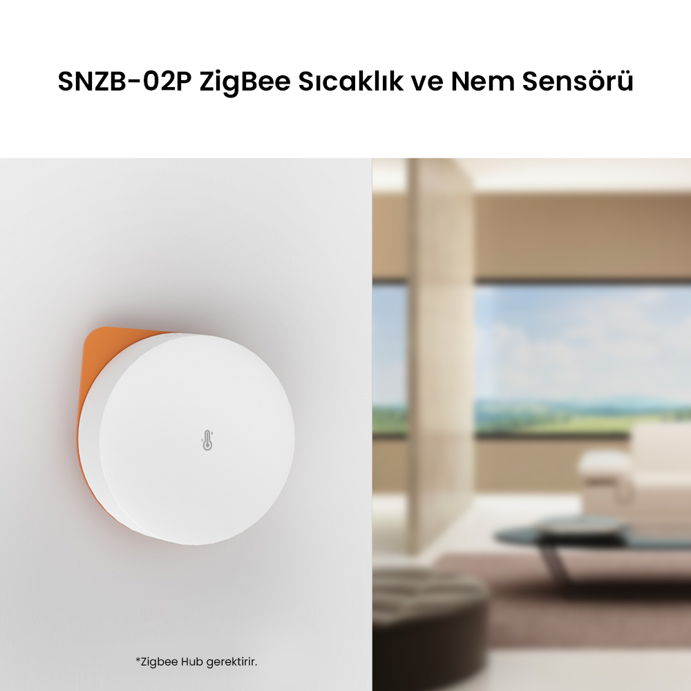 SNZB-02P ZigBee Sıcaklık ve Nem Sensörü