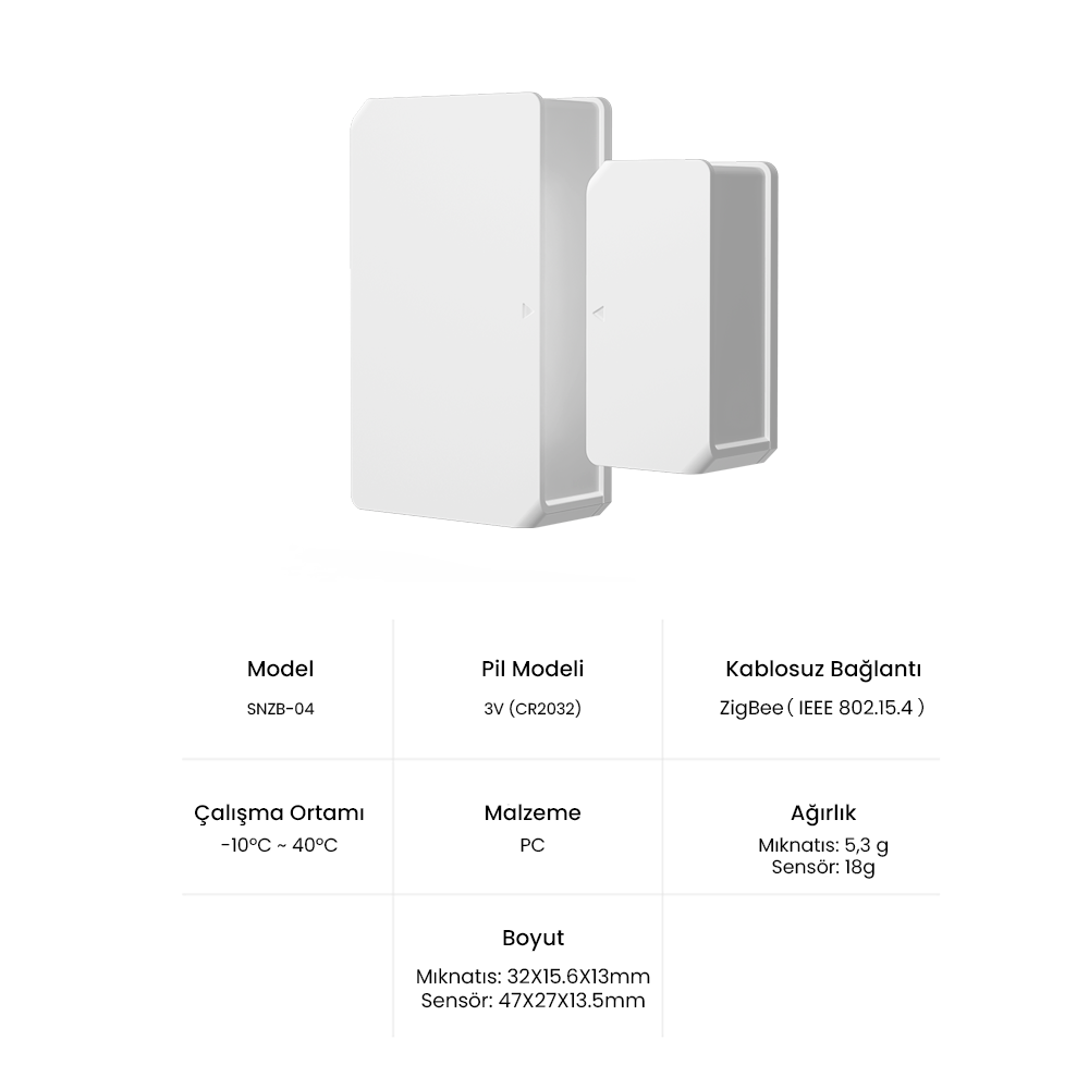 SNZB-04 ZigBee Kapı Pencere Sensörü