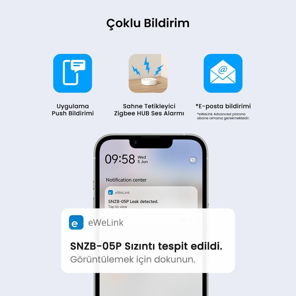 SNZB-05P ZigBee Su Kaçak Sensörü