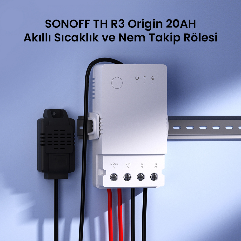 TH R3 20AH Akıllı Sıcaklık ve Nem Takip Rölesi