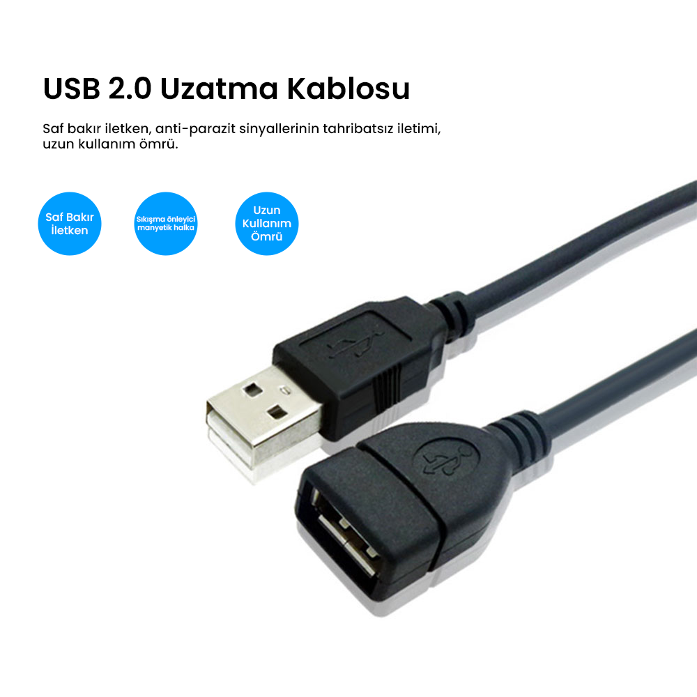 USB Uzatma Kablosu 1.5M